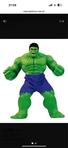 Hulk 50 cm semi novo