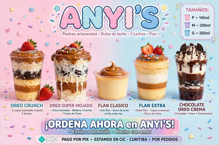 Em breve você estará aceitando pedidos de sobremesas em copo, número *.