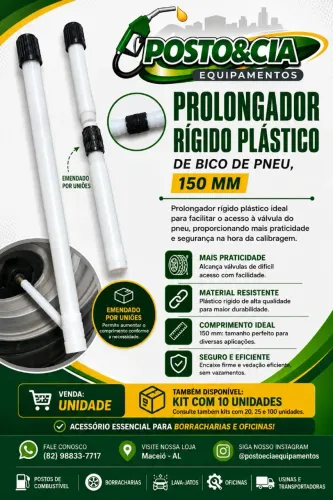 Kit c/10 prolongador extensão rígida 150mm