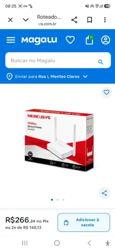 Roteador novo 300 me duas antenas