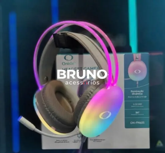 Headset Gamer iluminação LED RGB