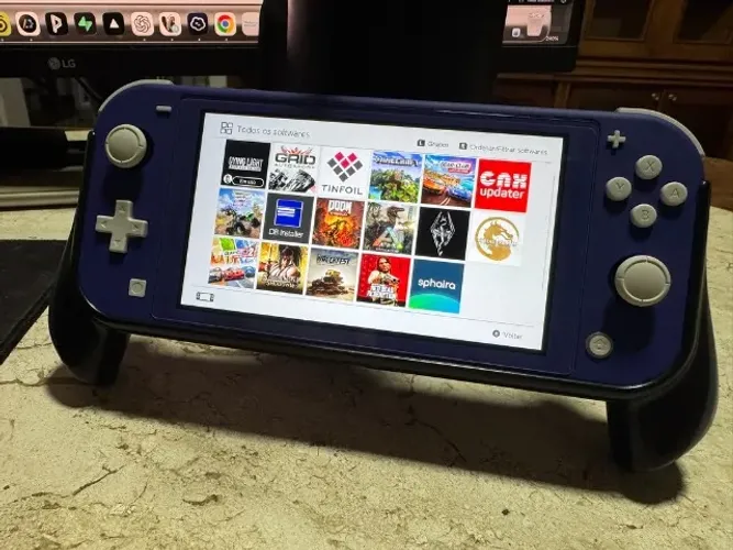 Nintendo Switch Lite 128/512GB Desbloqueado Novíssimo Grip Película Case