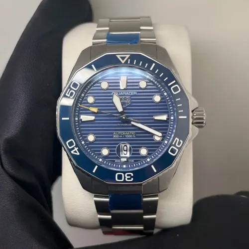 Relógio masculino automático tag Heuer azul aquaracer