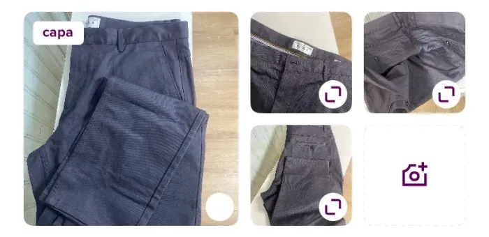 Calça slim cinza masculina- ZARA / nova Medidas: 102 cm de cintura