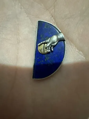 Pingente de prata e ouro 18k lapis lazuli