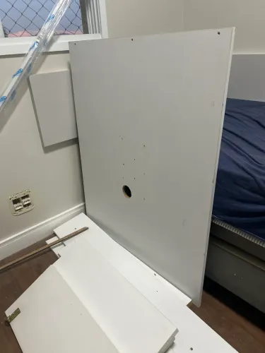 Painel e TV mais prateleiras MDF