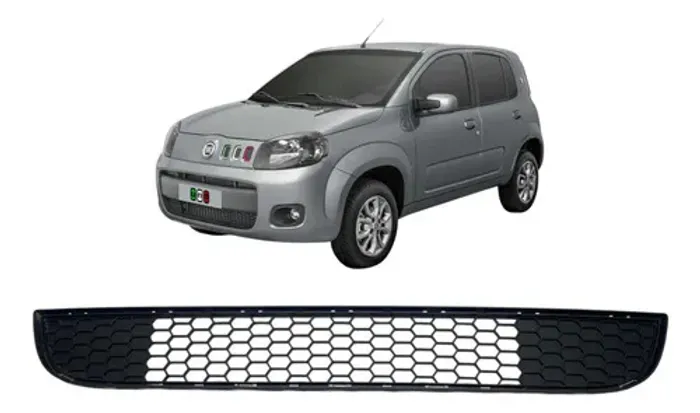 Grade Do Radiador Fiat Uno / Fiorino 2011 A 2014 Original Preto