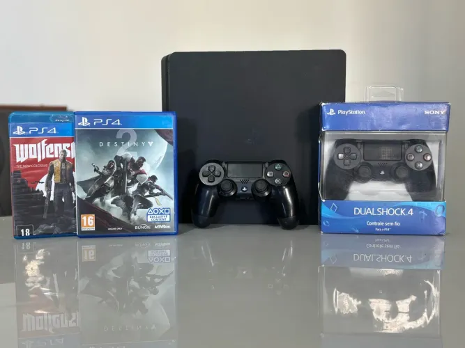 Ps4 slim 1tb 2 controles JOGOS GARANTIA DE LOJA 