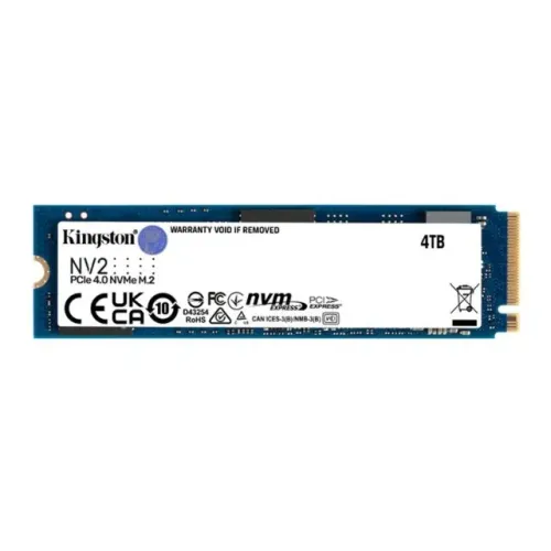 SSD Kingston NV2, 4TB, M.2 2280 PCIe NVMe, Leitura 3500MB/s, Gravacao 2800MB/s, SNV2S-4000