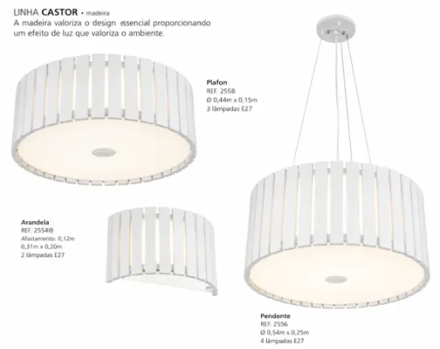 Lustre de Madeira Branco Vitralys - Conjunto Completo (Raro) Pra saír hoje