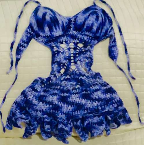Saída de praia em Crochê TAM P R$:39,99