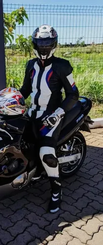 Macacão motociclista Couro Carmona BMW