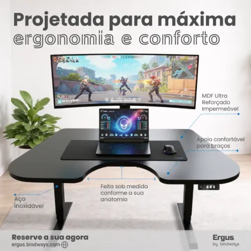 Mesa ergonômica profissional digital