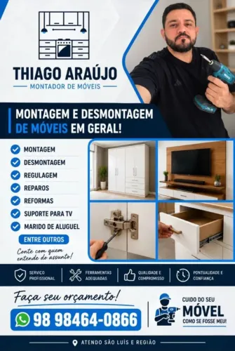 Montador de móveis em Geral / envelopamento de móveis, geladeiras e similares