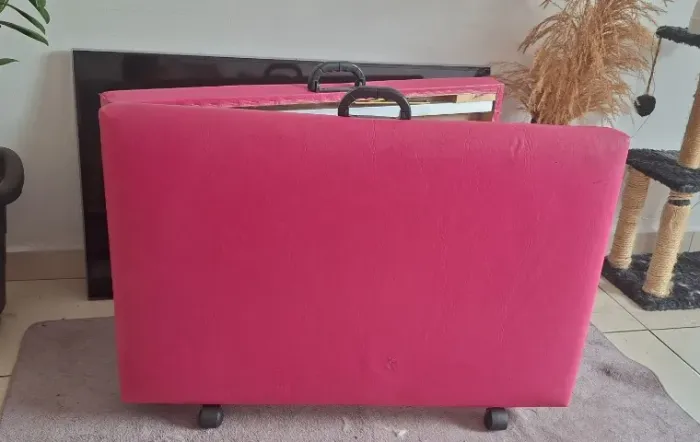 Maca Portátil Dobrável Maleta Estética Rosa Pink