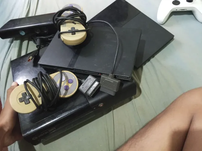 Xbox 360, 2 play 2 e manetes de super Nintendo 