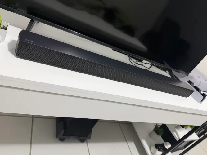 Soundbar Barra de som Samsung HW-b550 subwoofer wireless sem fio preta Bluetooth 2.1