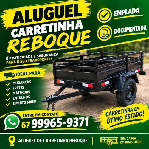 Aluguel de carretinha reboque.