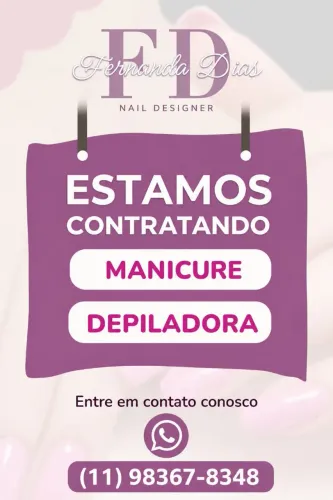 Vaga para manicure e depiladora