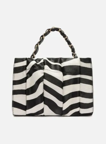 Bolsa Tote Animal Print Arezzo Zebra Milano Média