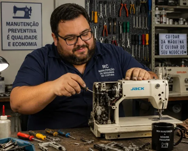 Manutenção de máquinas de costura 