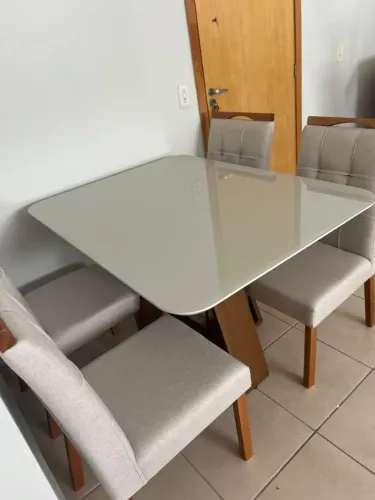 CONJUNTO DE MESA CELESTE 4 LUGARES 