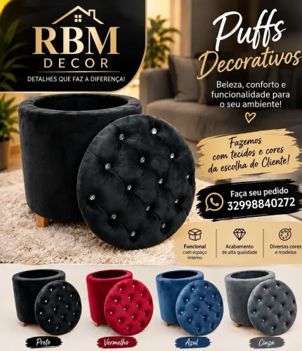 Puffs decorativos 