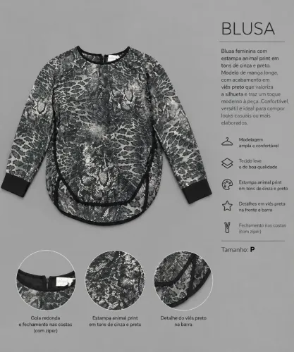 Blusa animal print