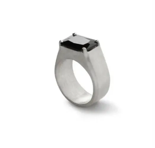 anel skull prata 925 pedra onix tamanho 25 