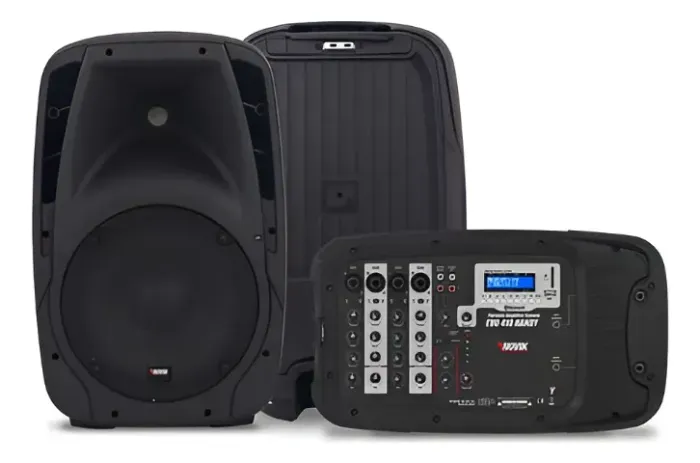Caixa De Som Novik Evo 410 Handy 2 Caixas E Mesa De Som