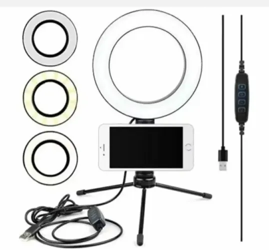 Ringh light com suporte para celular