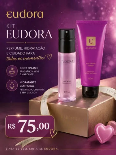 Kit Eudora - body Splash e hidratante