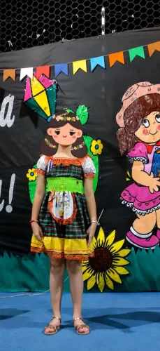 Vestido de festa junina 10 anos 