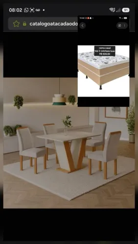MESA 4C CEL MOVEIS QATAR RETANGULAR 120X80 TAMPO LONDRES PLUS S/VDO CAD.LONDRES TEC