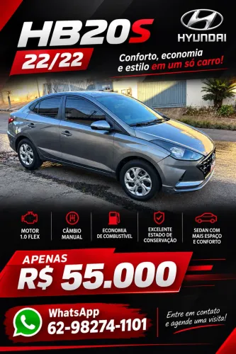 Hyundai HB20S Vision 1.0 Flex 12V MEC 2022