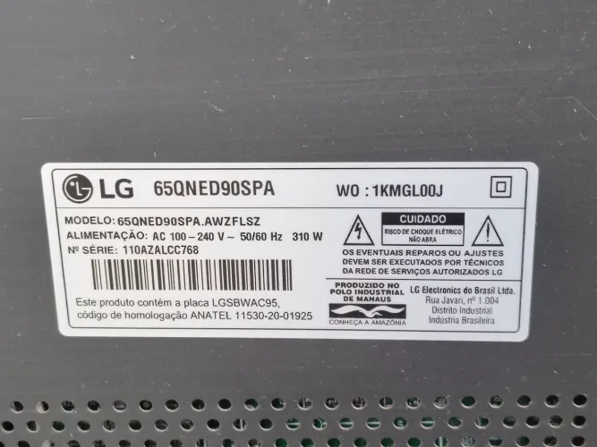 TV LG 65 polegadas MINILED