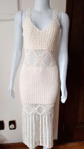 Vestido de crochê tamanho P