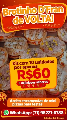 Mine pizzas para festa