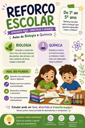 Aula de reforço escolar 