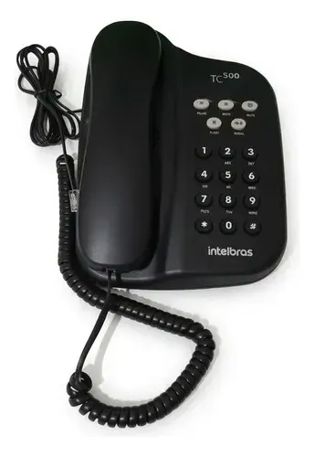 Telefone Intelbras Com Fio Tc 500 Preto