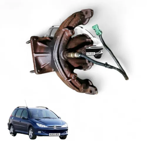 Coletor de escape Peugeot 206 já com a sonda 