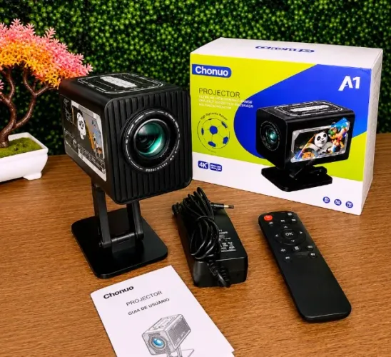 Projetor Smart A1 Android 12 | Até 200 Polegadas | Wi-Fi | Netflix, YouTube e Streaming
