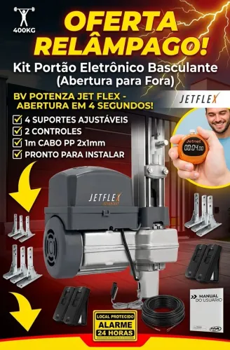 Kit BV potenza jet Flex, abertura em 4 segundos+ suporte ajustável+ Controle completo.