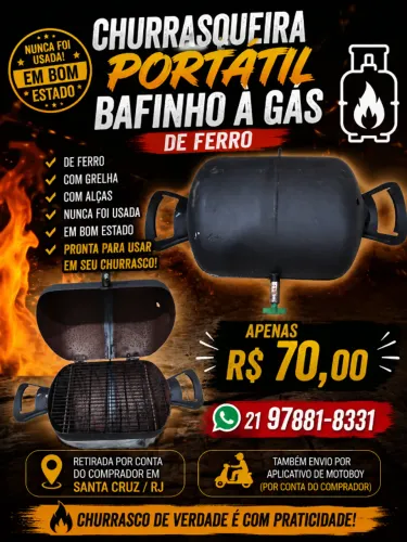 Churrasqueira Portátil Bafinho (nunca usada)