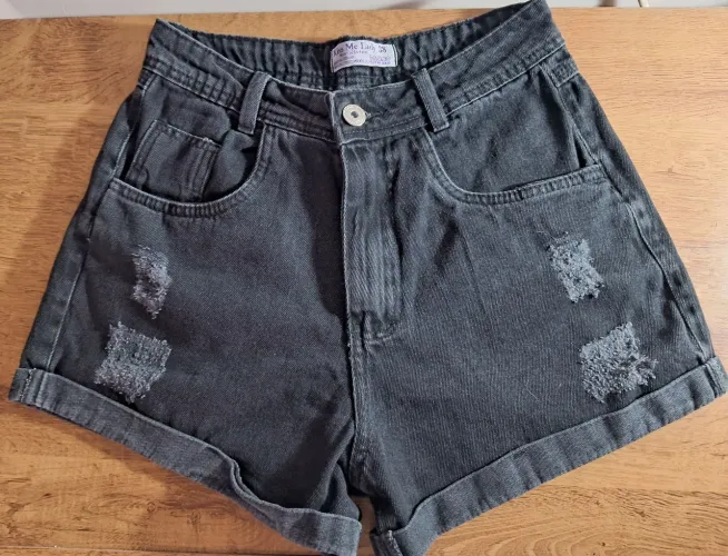 Shorts jeans feminino preto