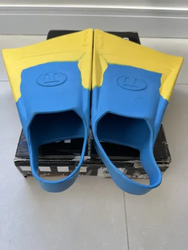 Nadadeira Pé de Pato DMC Elite 2 Tam XL Verde/Azul Bodyboard Mergulho