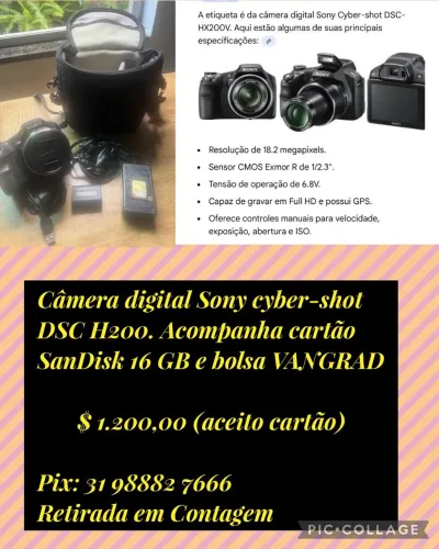 Câmera digital Sony Cyber-Shot semi nova