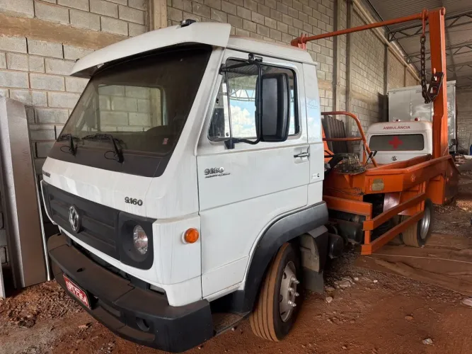 Caminhão Vw 9.160 Bruque Poliguindaste Bruck Brunck Bruqui