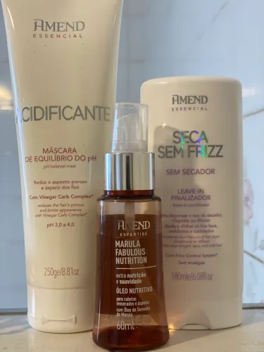 Kit Amend acidificante e seca frizz ( ganha o óleo nutritivo)