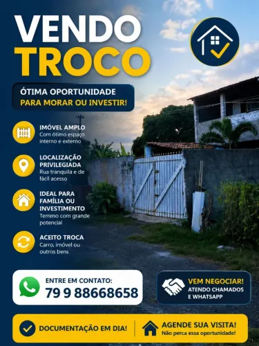 Alugo vendo e troco casa com piscina 